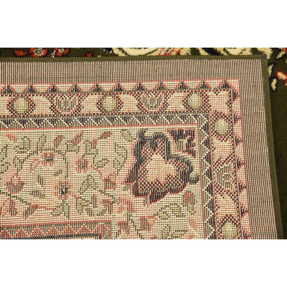 Amaya Green Medallion 8' x 10' Synthetic Easy-Care Area Rug