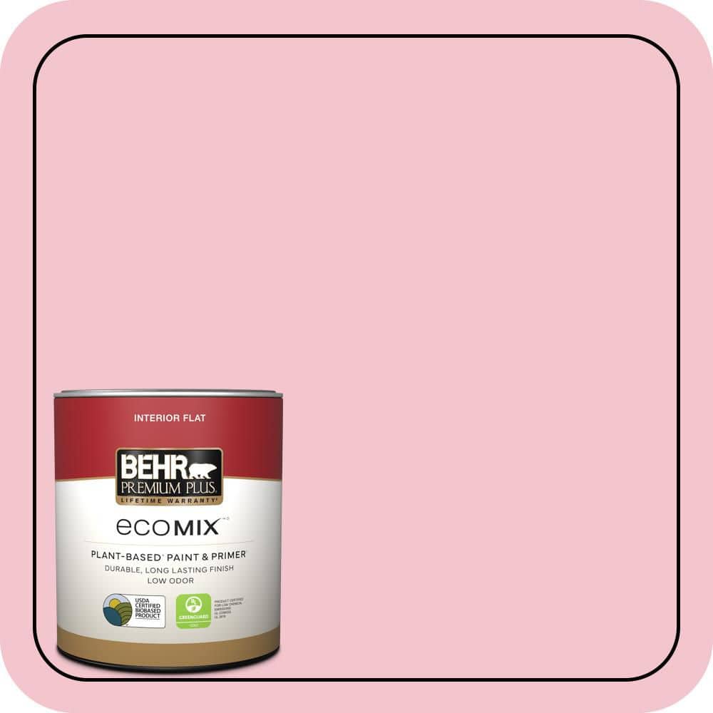 1 qt. #P150-2 Energetic Pink Flat EcoMix Plant-Based Interior Paint & Primer price history on PriceWatchPro