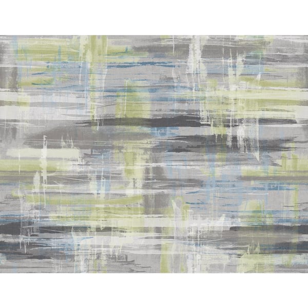 A-Street Prints Marari Green Distressed Texture Green Wallpaper Sample
