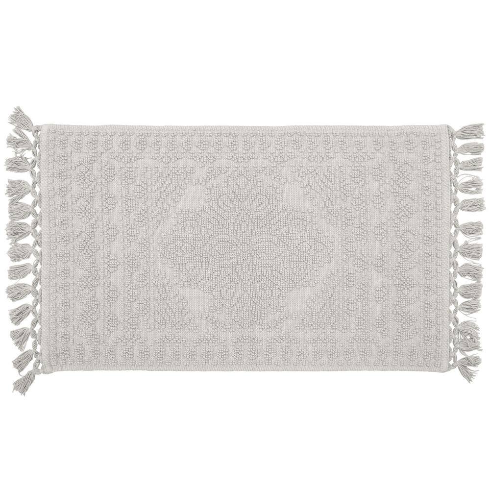 Nellore Light Grey 20 x 34 in. Fringe Cotton Bath Rug price history on PriceWatchPro