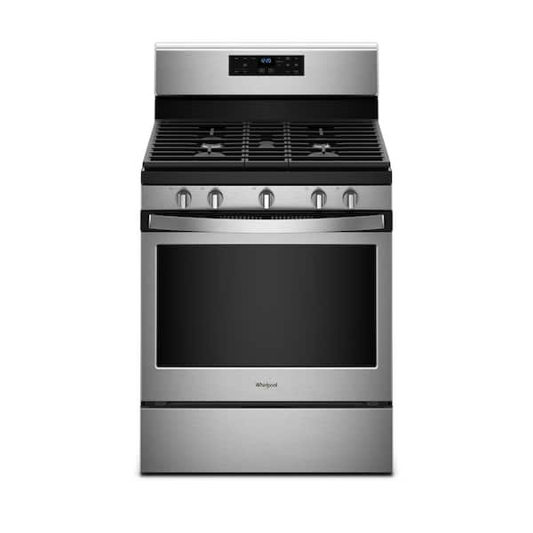 Whirlpool 5.0 cu. ft. Gas Range with Self-Cleaning Oven in Fingerprint Resistant Stainless Steel