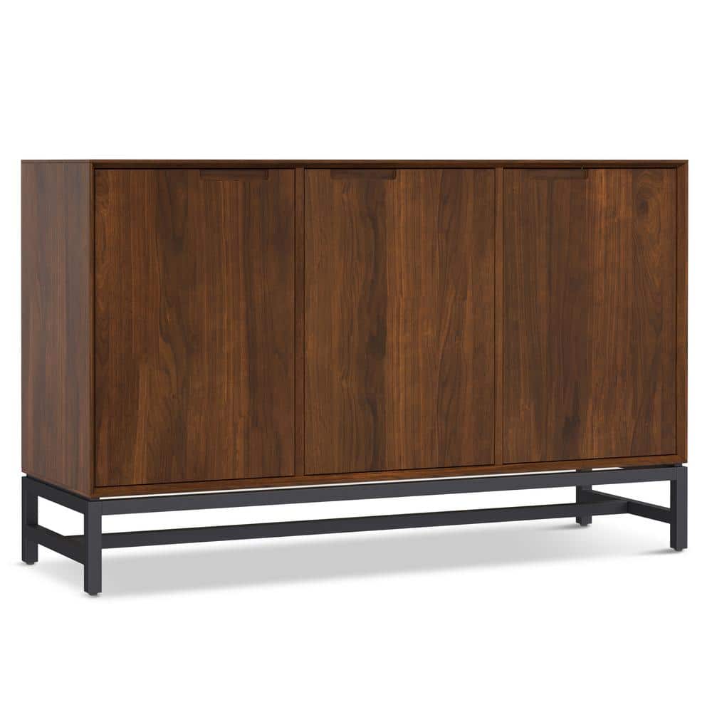 Simpli Home Banting and Metal 58 in. x 18 in. Rectangle Mid