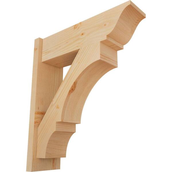 Ekena Millwork 8 in. x 28 in. x 24 in. Douglas Fir Balboa Traditional Smooth Outlooker