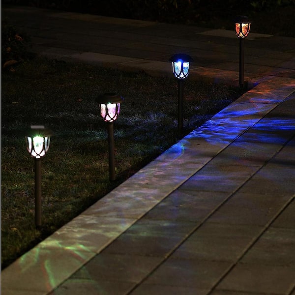 Cubilan Color Changing Solar Lights Outdoor Decorative(Brown