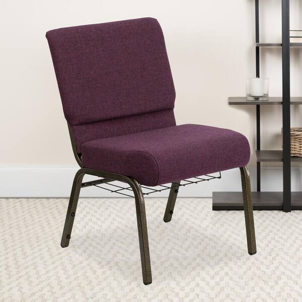 Carnegy Avenue Fabric Stackable Chair in Plum CGA-FD-1762-PL-HD