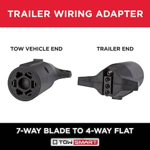 7-Way Round Blade to 4-Way Flat Trailer Light Wiring Connector