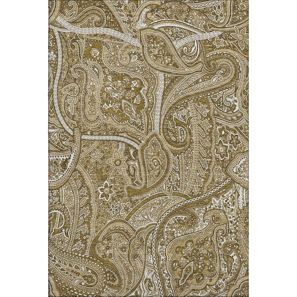Addison Rugs Mayfield Premium Machine Washable Indoor/Outdoor Geometric AMF623 Brown 9 ft. x 12 ft. Area Rug