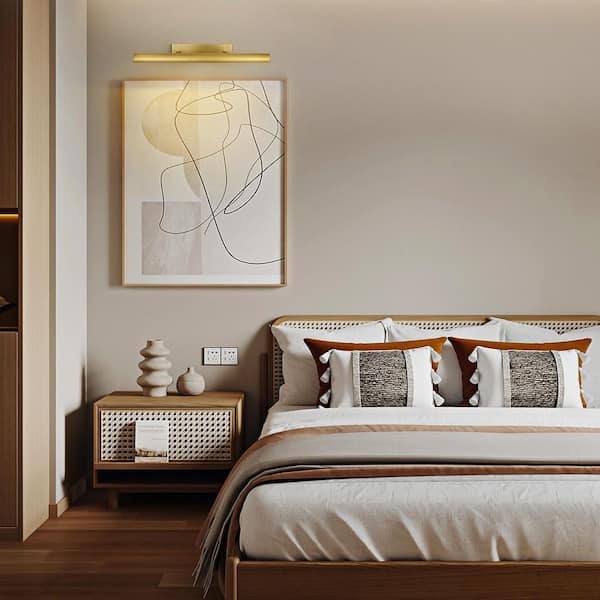 30" Picture Lights HardWired For Wall Brass Picture Lights For