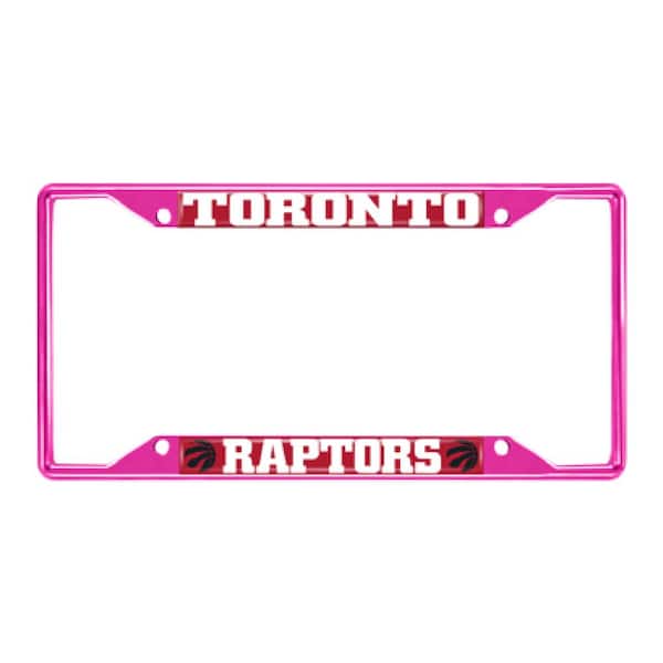 FANMATS Universal Fit NBA - Toronto Raptors License Plate Frame - Pink
