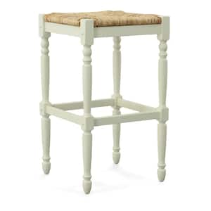 Hawthorne 29 in. Antique White Bar Stool