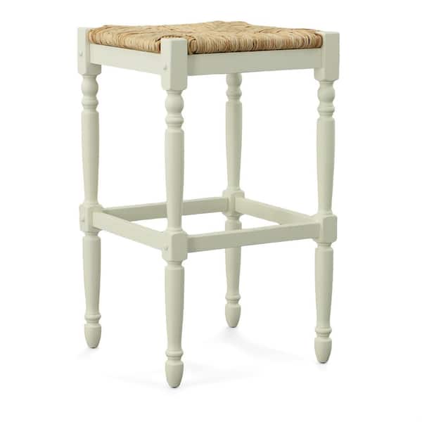 Carolina Cottage Hawthorne 29 in. Antique White Bar Stool