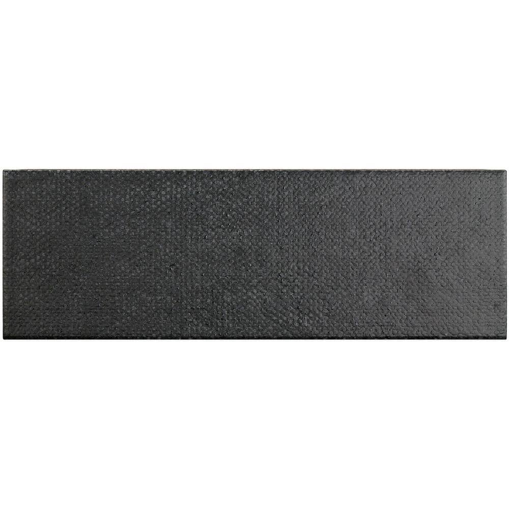 Piston Camp Black 4 in. x 12 in. Matte Ceramic Subway Wall Tile Sample price history on PriceWatchPro