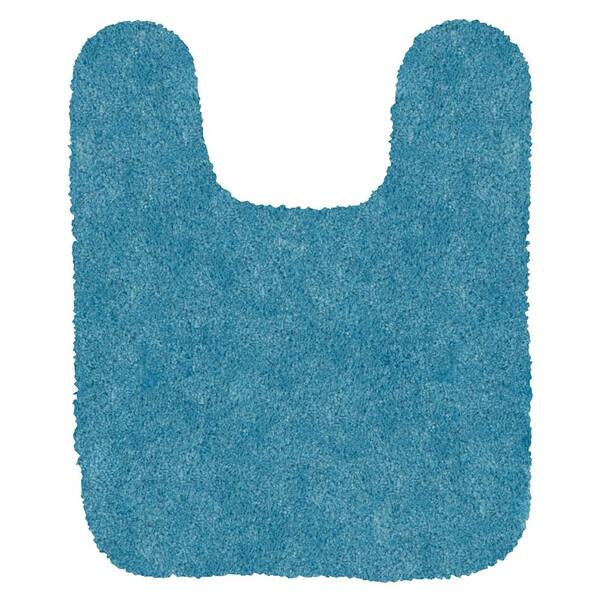 Mohawk Home Royal Caribbean Blue 21 in. x 24 in. Nylon Machine Washable Bath Mat