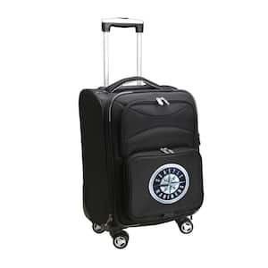 MLB Seattle Mariners 21 in. Black Carry-On Spinner Softside Suitcase