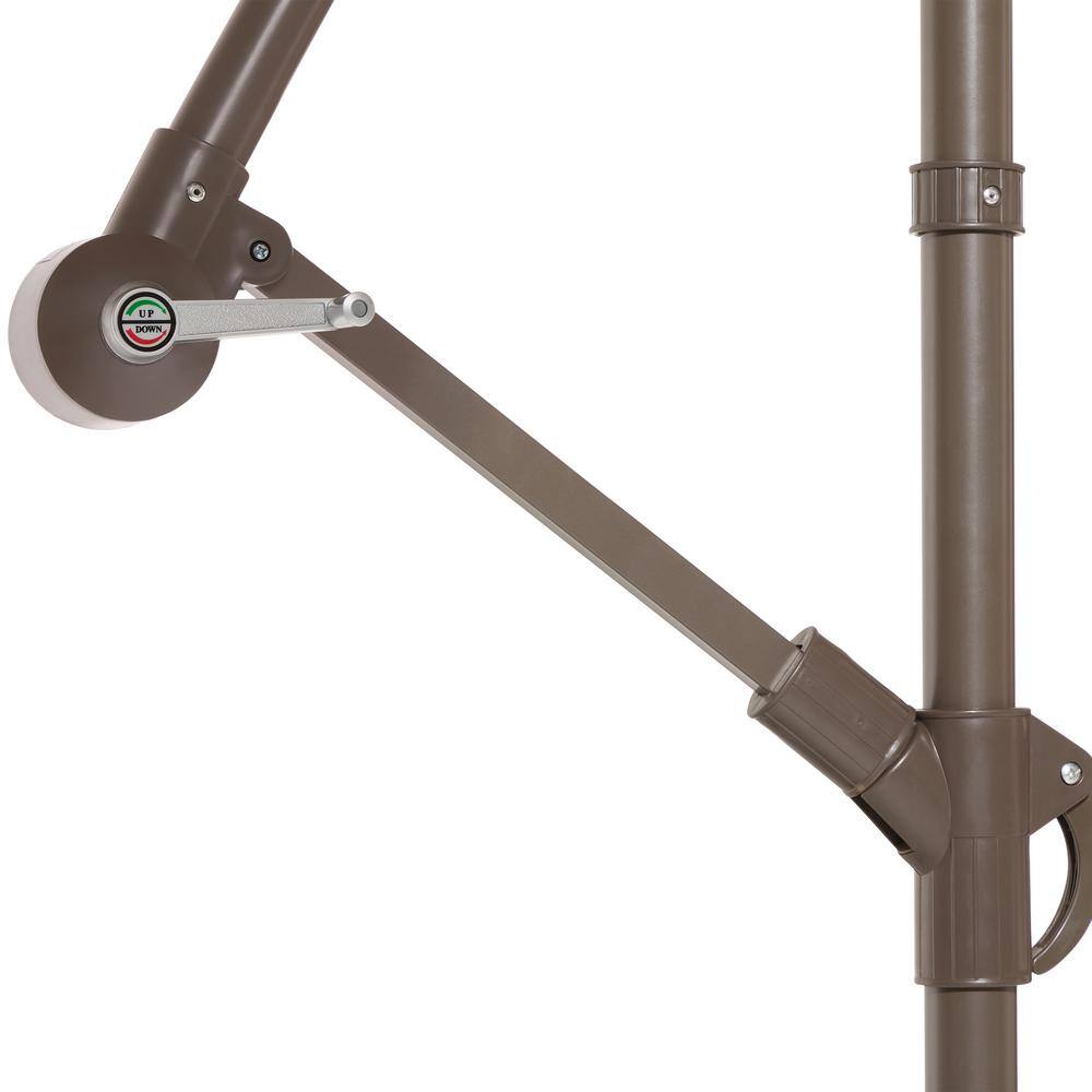 Moon Rock 10-Foot Cantilever Patio Umbrella with Gray Canopy