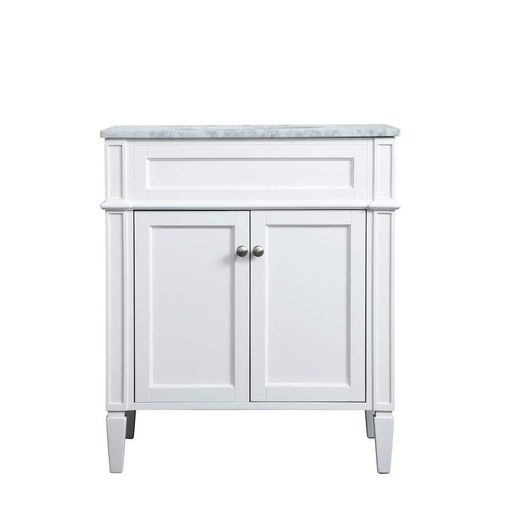Timeless Home 30 in. W x 21.5 in. D x 35 in. H Single Bathroom Vanity in Wh