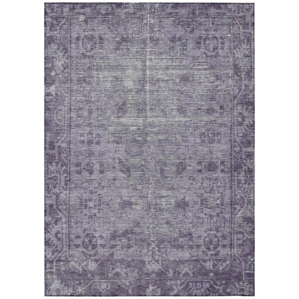 Chantille Machine Washable Indoor/Outdoor Abstract ACN1228 Purple 9 ft. x 12 ft. Area Rug