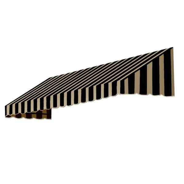 AWNTECH 3.38 ft. Wide San Francisco Window/Entry Fixed Awning (24 in. H x 48 in. D) Black/Tan