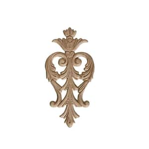 3011PK 7/32 in. x 4-5/8 in. x 9-3/8 in. Birch Large Acanthus Drop Onlay Ornament Moulding