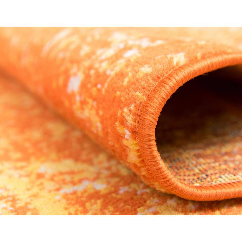 Casino Sofia Chic Orange Synthetic 2'2" x 3'1" Indoor Rug