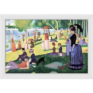 Sunday Afternoon on Island of La Grande Jatte by Georges Seurat Galerie White Framed People Art Print 28 in. x 40 in.