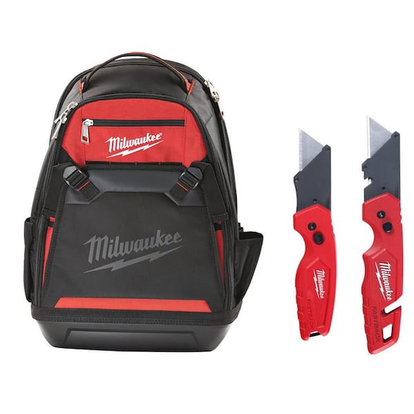 Milwaukee Jobsite Backpack with Fastback Knives (2-Pack)