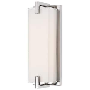 Cubism 20-Watt Chrome Integrated LED Wall Sconce
