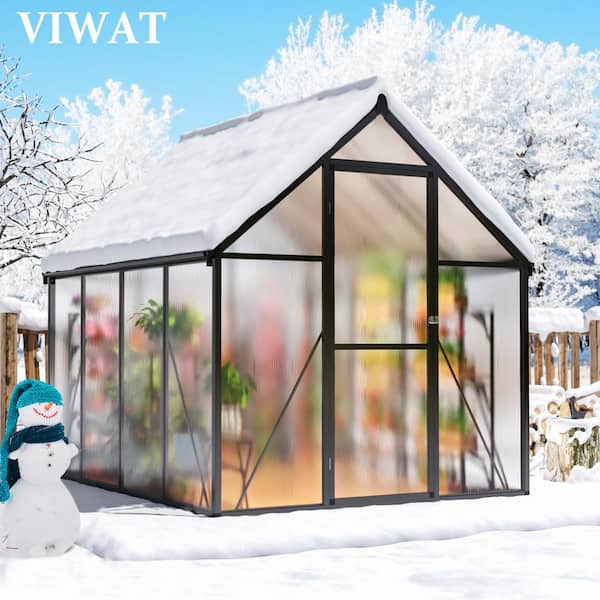 VIWAT 6 ft. W x 7 ft. D Greenhouse for Outdoors, Polycarbonate