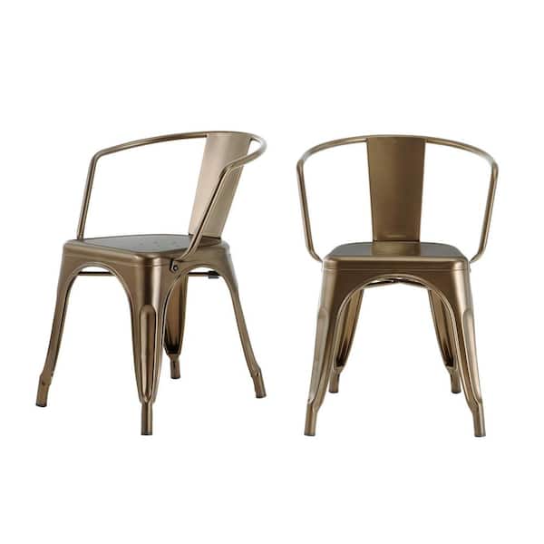 Stylewell Bronze Metal Dining Chair, Metal Dining Chairs Set Of 2
