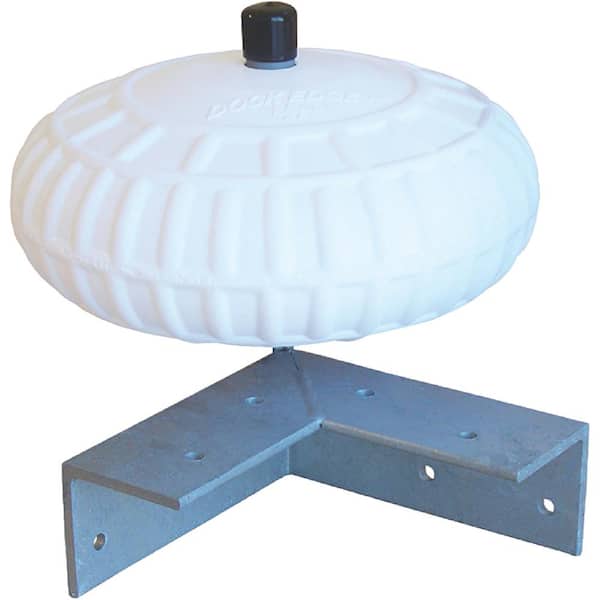 Dock Edge Inflatable Dock Wheel Corner Mount, 12 in. White