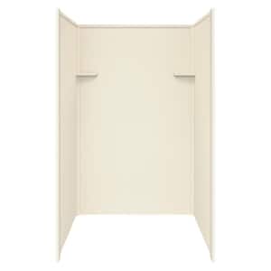 Studio 48 in. W x 72 in. H x 36 in. D 3-Piece Glue Up Alcove Shower Wall Surrounds in Biscuit