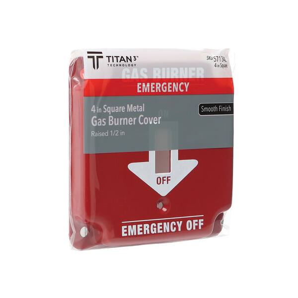 Unbranded - 2-Gang Red (1 Toggle) Emergency Gas Burner Wall Plate