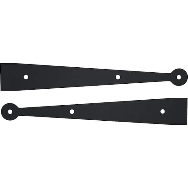 SteelTek Decorative Back Plate 10-in W (Sold as Pair), 304 Stainless Steel, Powder Coated Black