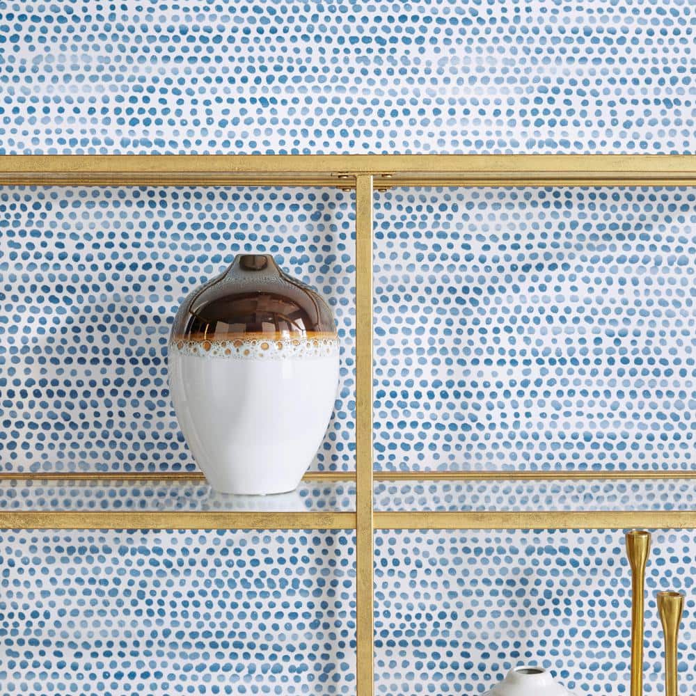 Blue Moon Dotted Peel and Stick Wallpaper Roll