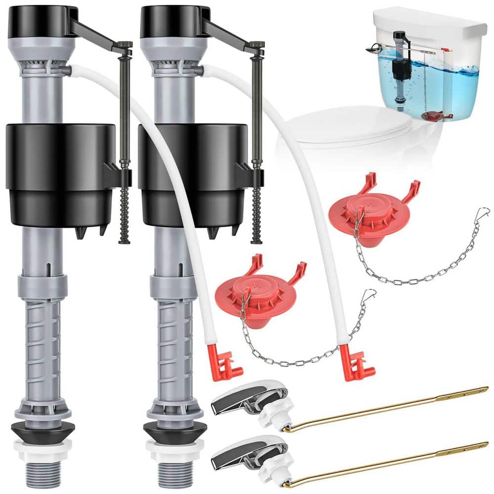Universal Toilet Flusher Replacement Kit, Complete Toilet Parts Inside Tank Kit (2-Pack) price history on PriceWatchPro