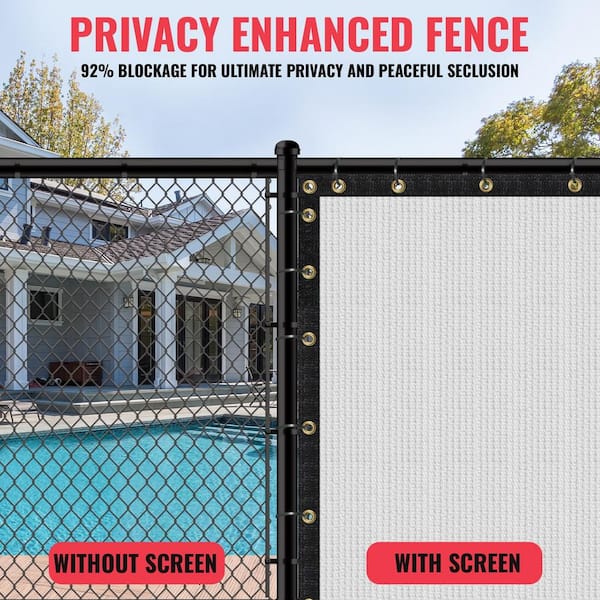 SEALTECH 8-ft H x Gray Non-Recycled Polypropylene Chain Link Fence Screen