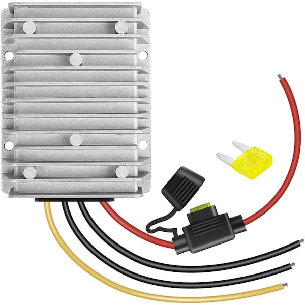 30A 360W Waterproof DC 36V/48V to 12V Voltage Converter with Fuse Step Down Regulator Power Transformer for Golf Cart