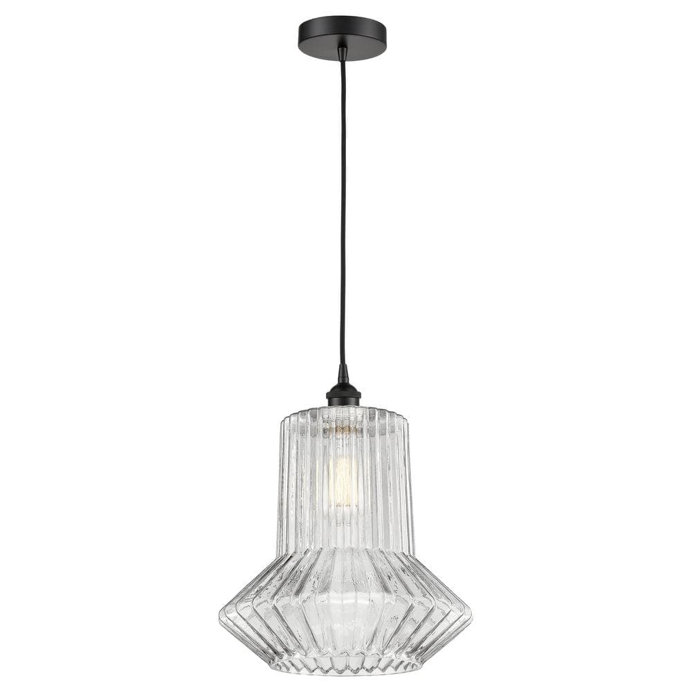Springwater 60-Watt 1-Light Matte Black Standard Mini Pendant Light with Clear Glass Shade, No Bulbs Included price history on PriceWatchPro