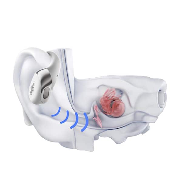 SHOKZ Open Fit 2+True Wireless Bluetooth Earbuds Gray T921-ST-GY