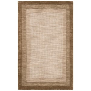 Impressions Beige/Brown Doormat 3 ft. x 5 ft. Border Area Rug