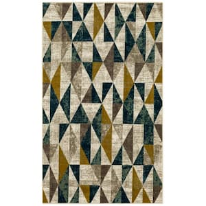 Absolute Teal 7 ft. 6 in. x 10 ft. Geometric Area Rug