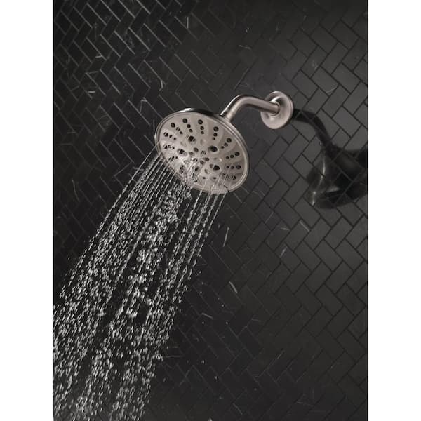 Delta Pivotal 5-Spray 6 in. Single Wall Mount Fixed Rain H2Okinetic good Shower