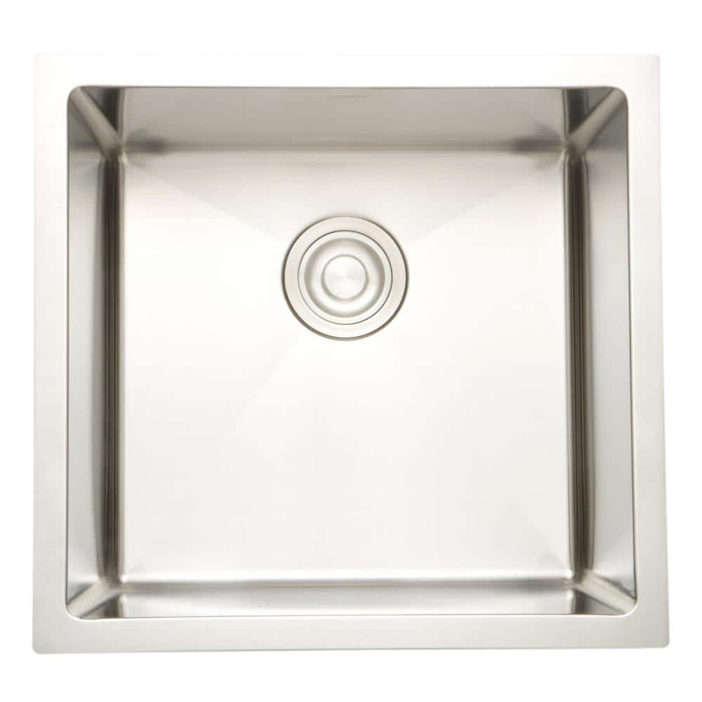 20 In X 20 In X 9 In Stainless Steel Undermount LaunDry Sink 16GS   Brushed Nickel Utility Sinks 16gs 31721 64 1000 