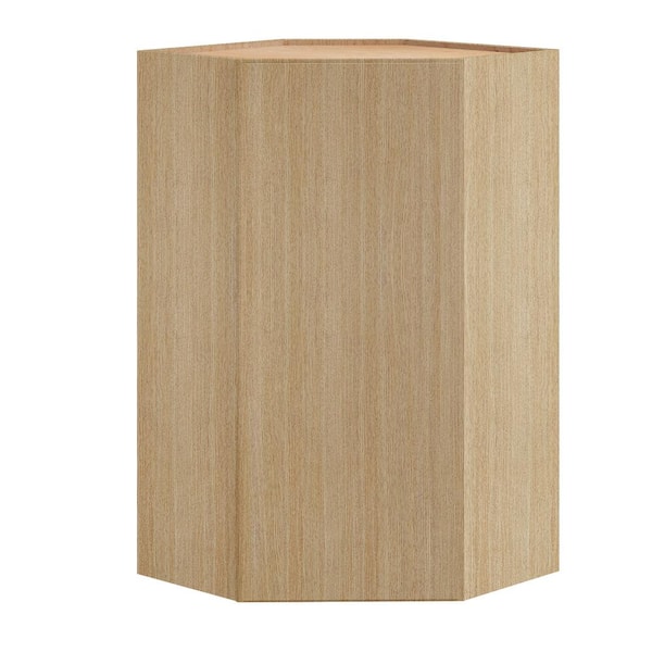 Hargrove 24 in. W x 12 in. D x 42 in. H Assembled Plywood Wall Corner Kitchen Cabinet in Vanguard Oak with Soft Close
