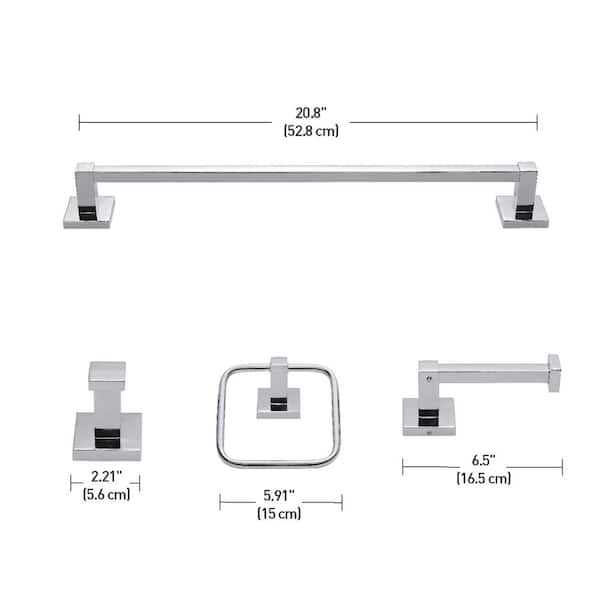 Globe Electric Finn Chrome/Polished Bathroom Vanity Towel Bar (20.8-in x 2.21-in) Globe Electric Finn Chrome/Polished Bathroom Vanity Towel Bar (20.8-in x 2.21-in)