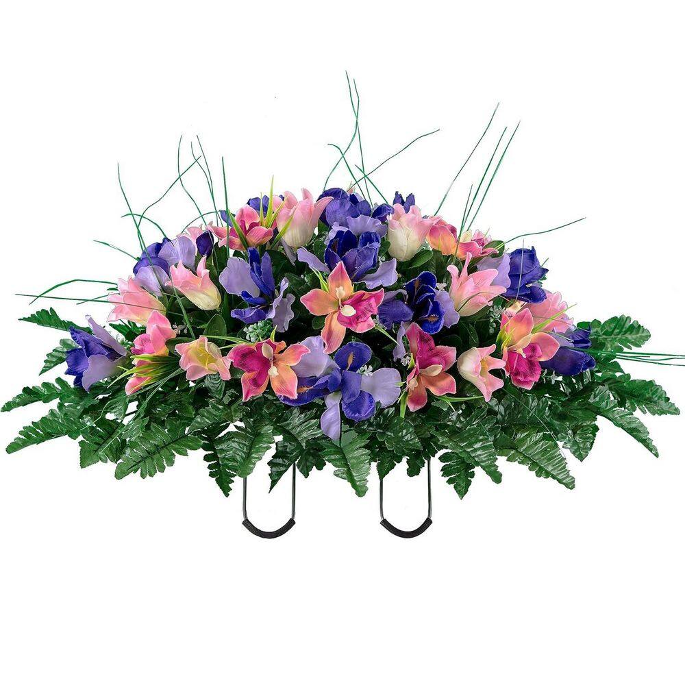 15in. Multi-Colored Outdoor Artificial Tulips Flowers