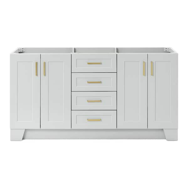 ARIEL Taylor 66 in. W x 21.75 in. D x 34.5 in. H Bath Vanity Cabinet without Top in Grey