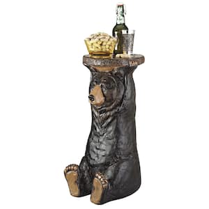 Black Forest Bear 24 in. H Sculptural Polyresin Outdoor Side Table