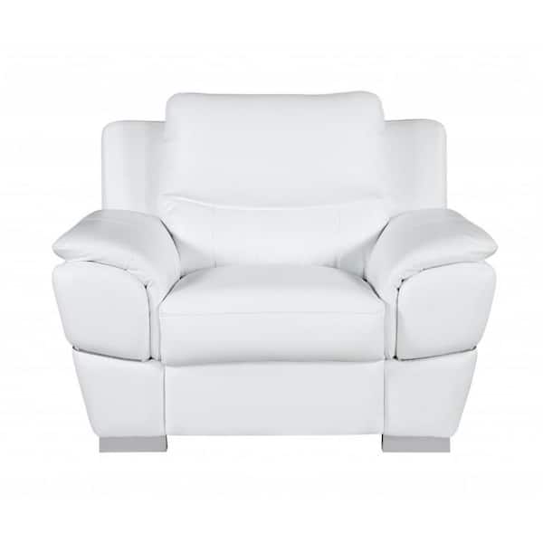 HomeRoots White Armchair Set of 1