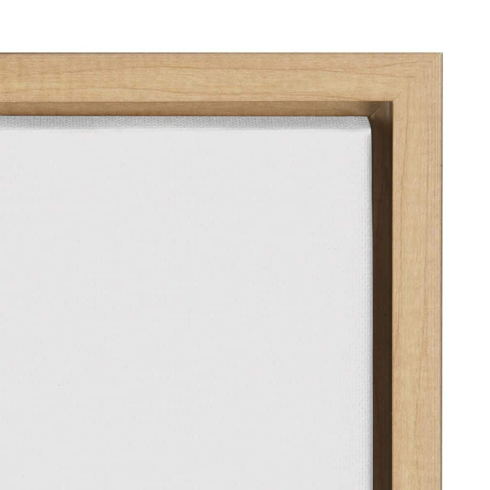 Set of 2 Neutral Botanical Canvas Prints with Natural Frames